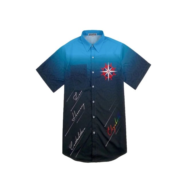 藍黑漸層羅盤鏢隊衫