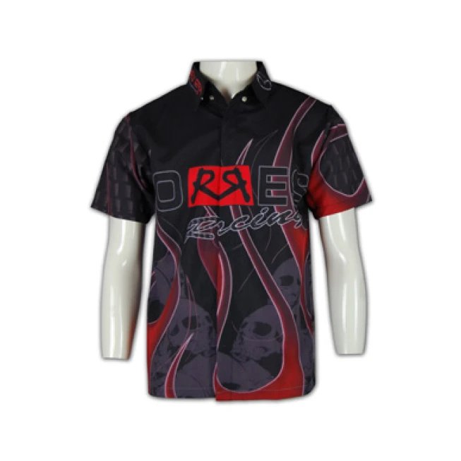 黑紅骷髏火焰鏢隊衫