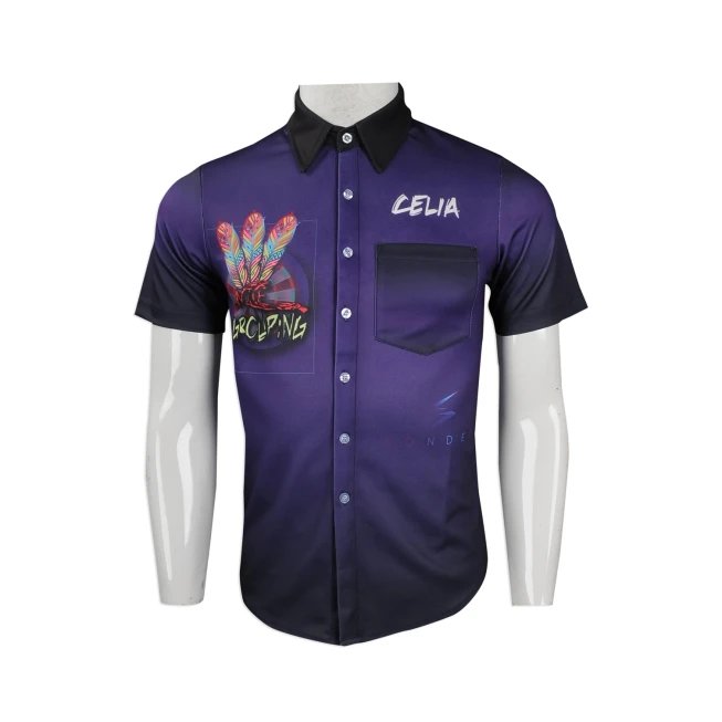 紫黑羽毛鏢隊衫