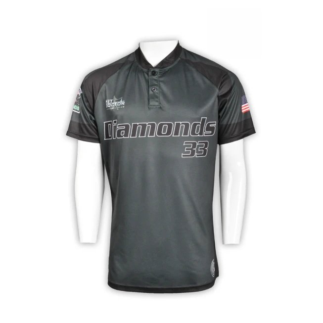 黑色多贊助商車隊衫